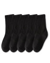 3Y-12Y School Socks sports athletic 5 Pack cotton crew socks